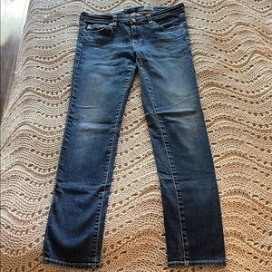 AG Adriano Goldschmied Dark Blue Straight Leg Jeans
“The Stilt Cigarette Leg”